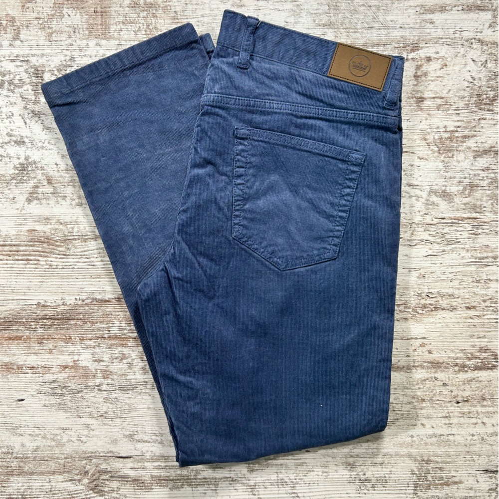 Men's Peter Millar Chinos Blue Corduroy stretch Pants size 34/29